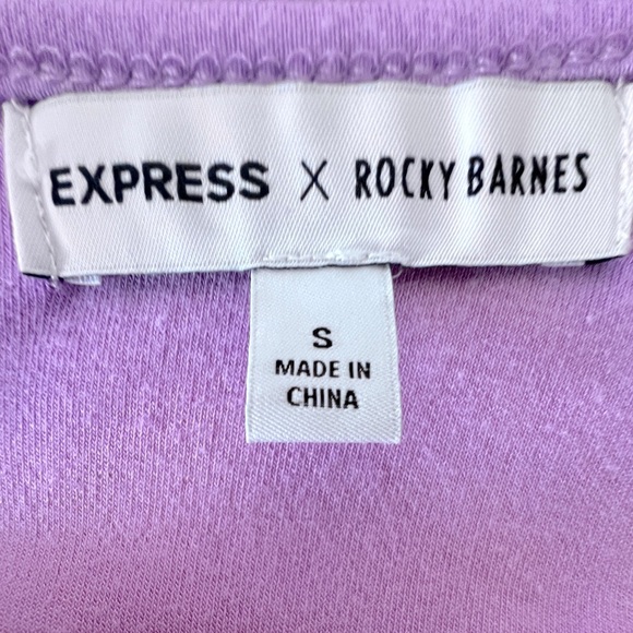 EXPRESS X ROCKY BARNES Purple Bodysuit - Picture 5 of 5